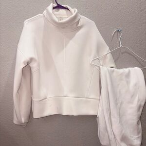 Alia Classic White Cowl Neck Sweater